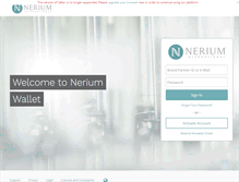 Tablet Screenshot of neriumwallet.com